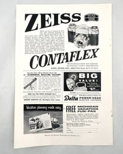 Zeiss Ikon Contaflex Vintage Magazine Ad 1960s Original Camera Print Advertising