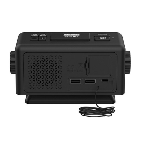 Duży zegarek cyfrowy RGB z wieloma alarmami i funkcją USB - Zdjęcie 12 z 15