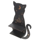 Wooden Floating Shelf Sundries Cat Shape Wall Rack Rustic Wall Floating Storage