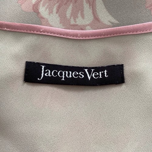 Jacques Vert 2 Piece Outfit-Skirt and Top-floaty, pink/grey polyester -SizeUK 14 - Imagen 9 de 12