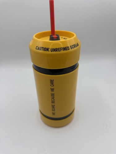 Disney Parks Monsters Inc Scream Kanister Sipper Tasse Flasche mit Strohhalm/funktioniert - Bild 5 von 5