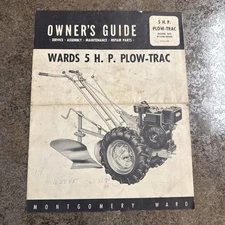 Montgomery Wards 5 hp PLOW-TRAC Garden Tractor 87-SIM-5828A Owner & Parts Manual