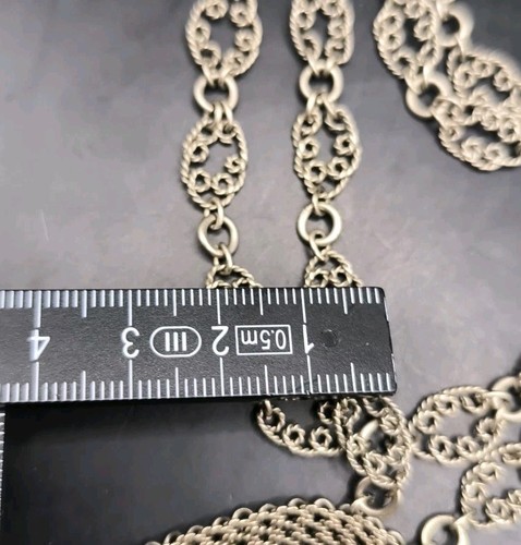 Vintage Bernstein Collier Kette 78 cm Kupfernickel Ligirung Filigran - Bild 13 von 15