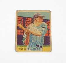 1934-36 Diamond Stars 1935 R327 Heinie Manush #30 Senators Poor
