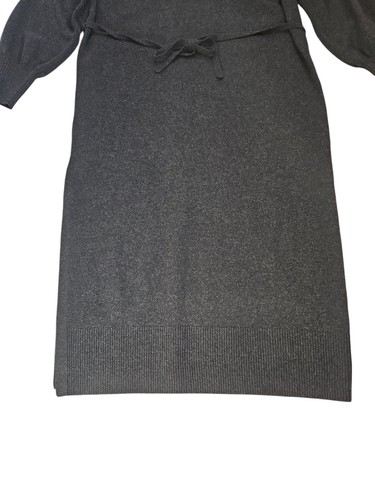 Vince V Neck Midi Dress Grey Wool Cashmere Blend Large NWT $395 - Picture 3 of 13