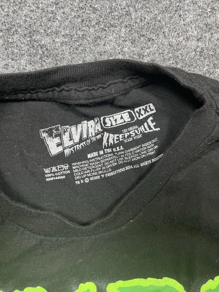 Camiseta de terror gótico Kreepsville Elvira Mistress of The Dark Mummy Thrill Tonight Foto 3 de 4
