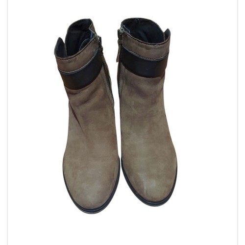 Stivaletti stivaletti Franco Sarto misura 7 beige pelle marrone fibbia zip Dotty - Foto 2 di 10