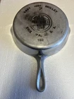 1924 1940 Griswold Chrome Cast Iron Skillet #7 701D Flat Bottom Large Block Logo