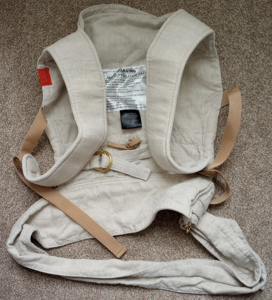 Sakura Bloom Beige 100% Linen Scout Chambray Baby Infant Carrier USA 7-45lbs
Opens in a new window o