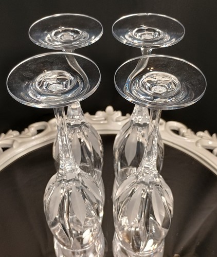 4 Mikasa FLAME D'AMORE 8.25" Fine Crystal Wine Glasses Goblets Set (Please Read) - Picture 7 of 10