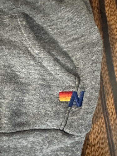 Aviator Nation Dark Gray Rainbow Full Zip Hoodie Sweatshirt Youth 2 - Picture 4 of 13