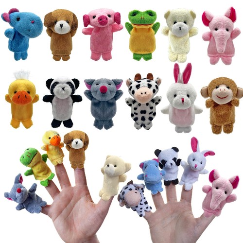 Finger Mini Stuffed Animals Puppets Set for Playing Teaching Storytelling 12 Pcs - Picture 12 of 12