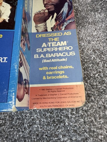 MR T 1983 Galoob B.A. "Figura de acción Barracus of the A-Team con caja muñeca de 12"" sin usar, en caja" - Imagen 15 de 17