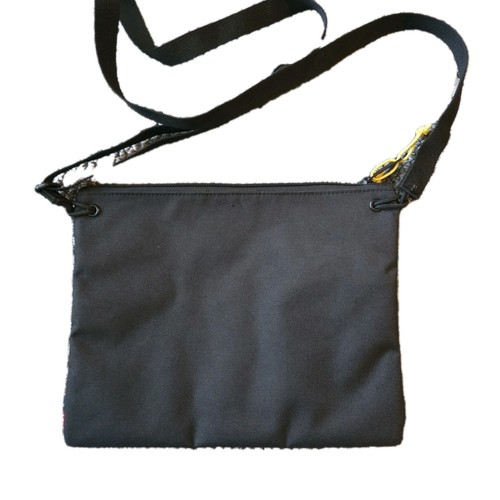 Herschel Crossbody Sling Bag Black Animal Print Mesh Festival Travel EDC - Picture 5 of 9