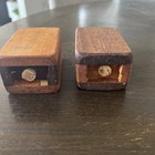 Large MCM Wood Salt and Pepper Shakers Multi Wood Tone Colors 3.75” Tall — photo 6