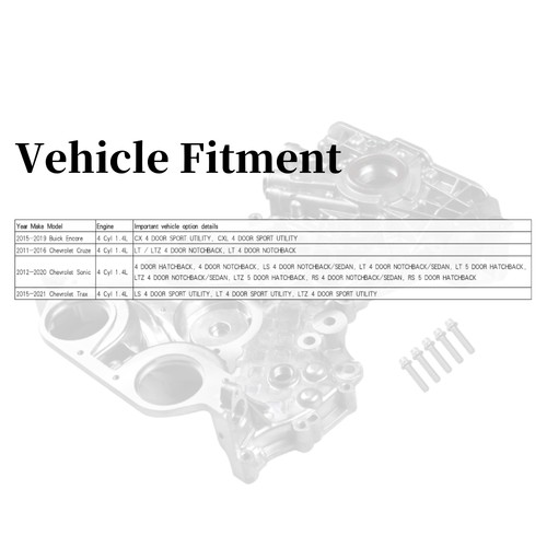 Oil Pump for Chevrolet Sonic Cruze Trax Buick Encore 1.4L l4 2011-2021 55562788 - Picture 2 of 7