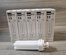 Lot of 10 Lumapro 13w 4 Pin Compact Fluorecent Lamp G24Q-1 Base