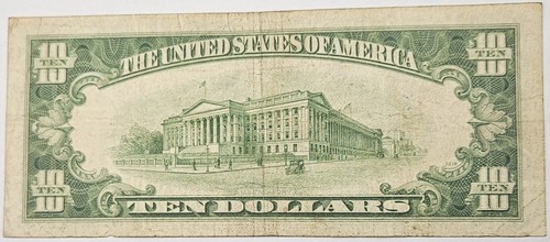 1934 D $10 Dollar Federal Reserve Star Note St. Louis FR#2009-H* c967 - Picture 4 of 4