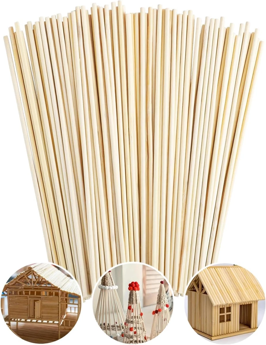 50 Bastoncini Di Legno Quadrati - Naturale - Per Artigianato, Modellismo, Fai Da Te, Decorazioni