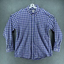 CINCH Button Down Shirt Mens XL Purple Plaid Western Cowboy