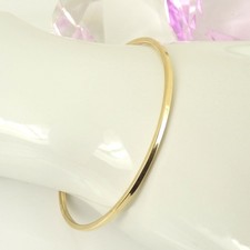 Armreif 585 Gelbgold 14K schmal glatt ohne Be...