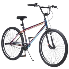 26 Inch Mountain Bike BMX Style Students Bicycle,1/ Single Speed Steel Frame