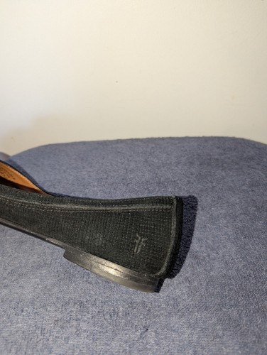 Frye Carson Ballet Flats Size 6.5 M Black Suede Slip On Shoes Round Toe - Picture 6 of 16