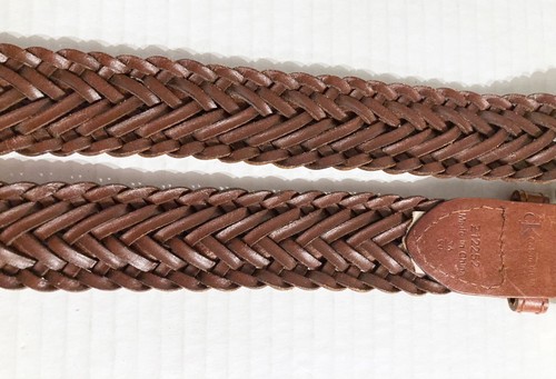 Calvin Klein Braided Leather Belt Men's Brown Woven 36 Classic OG Hip Dad Casual - Picture 18 of 24