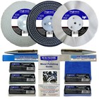 Bench Grinder Aluminium Alloy Brass Steel Metal Polishing Kit 8" x 1" 11pc