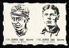 WILLIE KEELER - MORDECAI BROWN Uncut 2-Card Panels VERY RARE Baseball Stamp Card