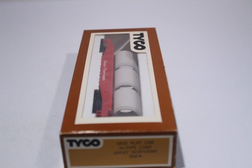 Coche de tren TYCO Skid Flat con tubo de alcantarilla escala HO 342A - Imagen 5 de 10
