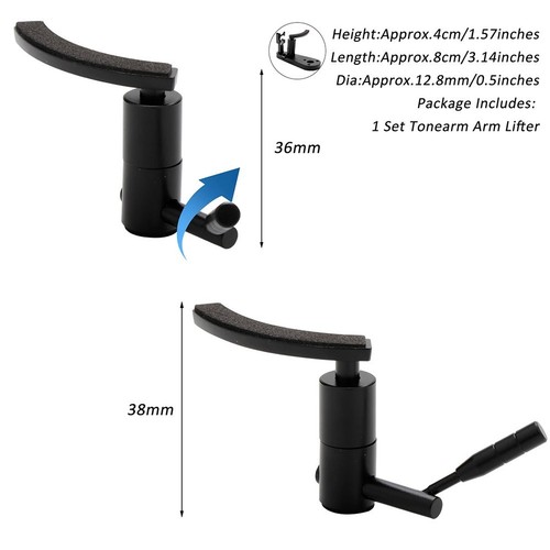 Elegant Black Tonearm Lifter for LP Turntables Automatic Functionality - Afbeelding 7 van 12