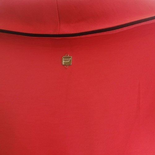 NEW Fabletics Ecosatin Robe Women's Size Medium 8 Strawberry Red Black Lounge - Picture 8 of 13