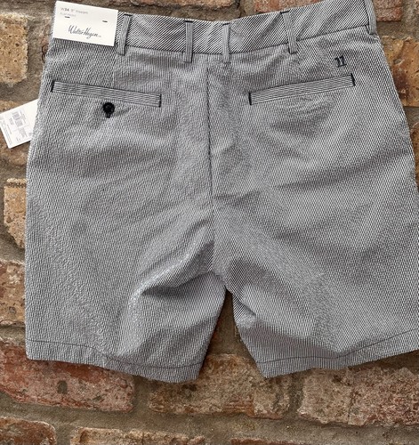 $ 70 Walter Hagen Clubhouse Seersucker Golfshorts für Herren - marineblau - 34 - Bild 6 von 8