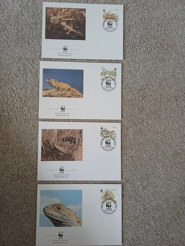 WWF Lizards FDC ×4 New Zealand