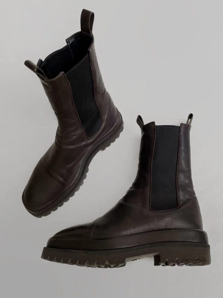 Botas femininas officine creative st.Morith couro marrom tamanho 39 (25 cm) - Imagem 2 de 4