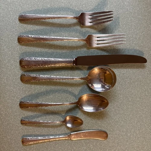 Candlelight by Towle Sterling Silver  7 Pc.  Vtg. Baby & Soup Spoon Pate Knife