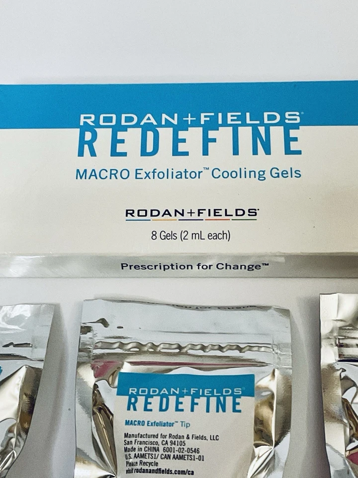 RODAN + FIELDS REDEFINE MACRO EXFOLIATOR (8) 冷却凝胶和 (3) TIPS 密封 — 第 3/4 张图片