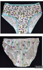 Fruit Of The Loom Girls 8 Hello Kitty Y2K Lot 2 Bikini Cotton Panties Underwear