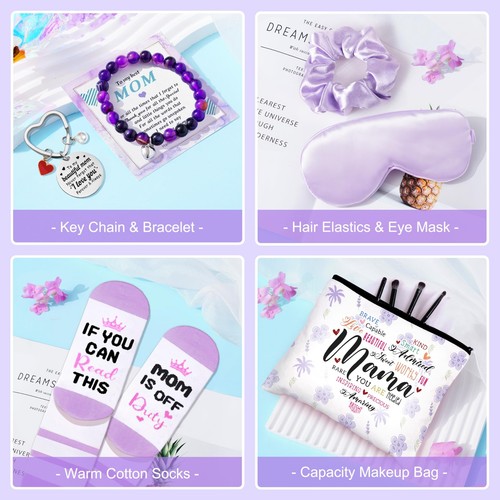 Mother's Day Baskets Gifts for Mom - 16 Pcs Luxury Self-Care Gift Basket for ... - Picture 6 of 7