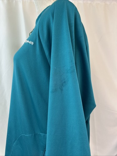 Jockey Dignity Health Zip Up Jacket Large Green Pocketed Scrub Medical Workwear - Picture 6 of 14