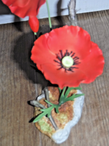 3 exquisite Böhm Porzellan Blumen Figuren Mohn Bluebell & Cheddar rosa - Bild 16 von 17