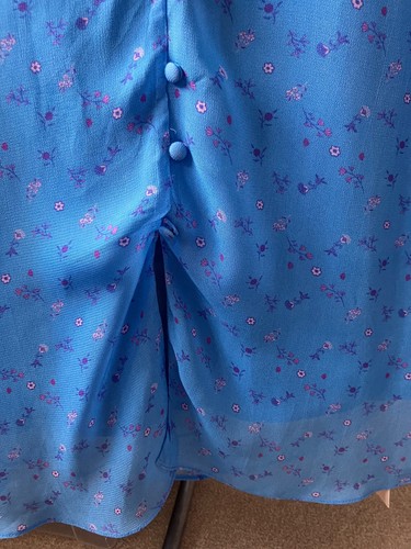 Aspiga Long Sleeve Sally Anne Maxi Dress Blue Ditsy Floral Victorian Prairie M - Picture 13 of 13