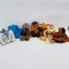 Vintage 1997 Star Wars Kenner Plushes Lot of 7