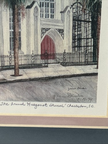 Jeanie Drucker The French Huegonot South Carolina Charleston gerahmter Druck 9x7,25 - Bild 8 von 8