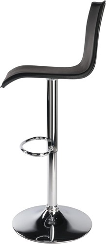 Winsome Spectrum High-Back Adjustable Swivel Stool, Black and Chrome - Picture 5 of 10
