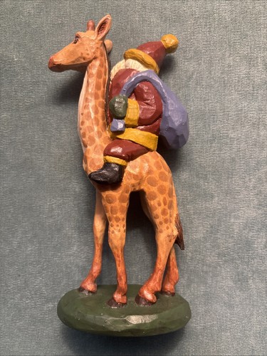 House Of Hatten RARE 1995 8" Santa on Giraffe Figure, Susan M Smith Christmas - Bild 3 von 9