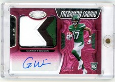 2022 Certified Garrett Wilson Freshman Fabric Mirror Signatures Pink Etch #/35