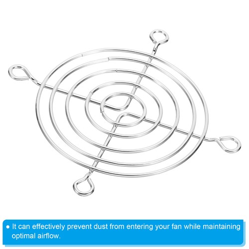 10pcs 70mm Fan Grill with Screws Metal Ventilator Grill Cover Silver Tone - Afbeelding 4 van 5