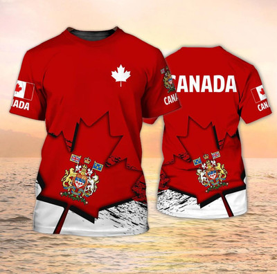 Canada Maple Leaf Flag 3D Print T-shirt